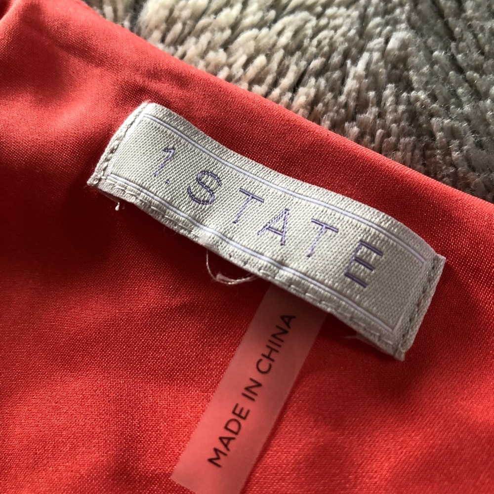 1.State l Anthropologie 1 shoulder romper coral - Picture 5 of 6